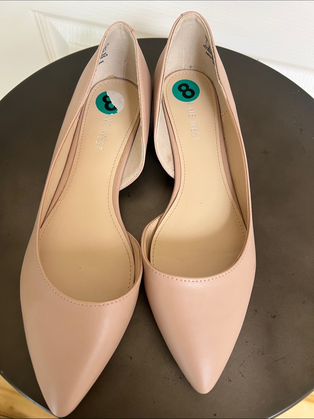 Nine West Nude Blush Pointed Toe D'Orsay Flats